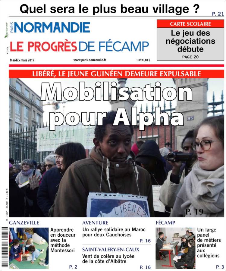 Portada de Progres de Fecamp (Francia)