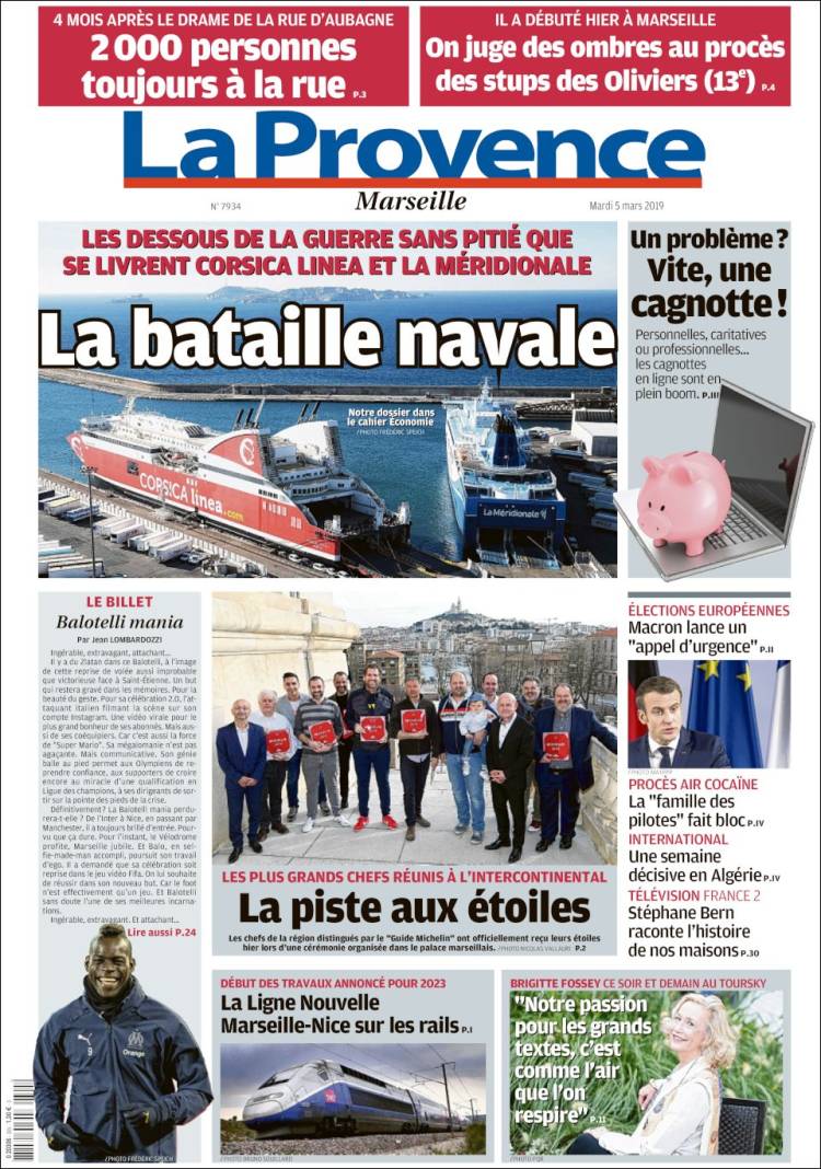 Portada de La Provence (Francia)