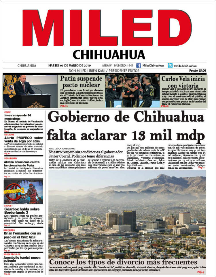 Portada de Miled - Chihuahua (México)