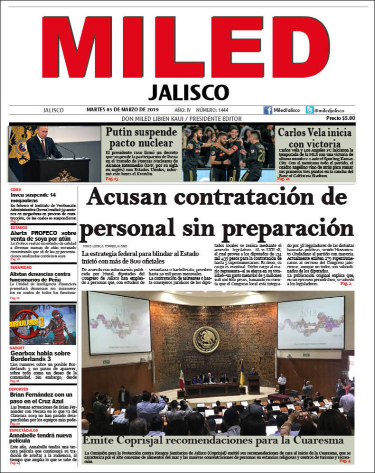 Portada de Miled - Jalisco (México)