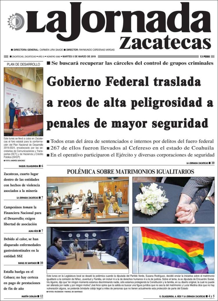 Portada de Jornada de Zacatecas (México)