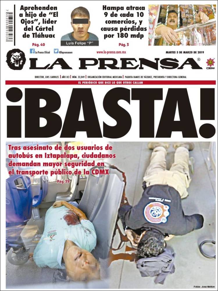 Portada de La Prensa (México)