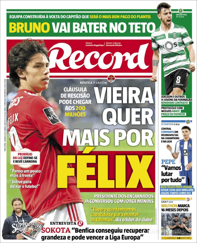 Portada de Record (Portugal)
