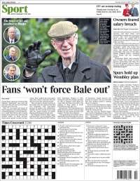 Portada de The Times Sport (Reino Unido)