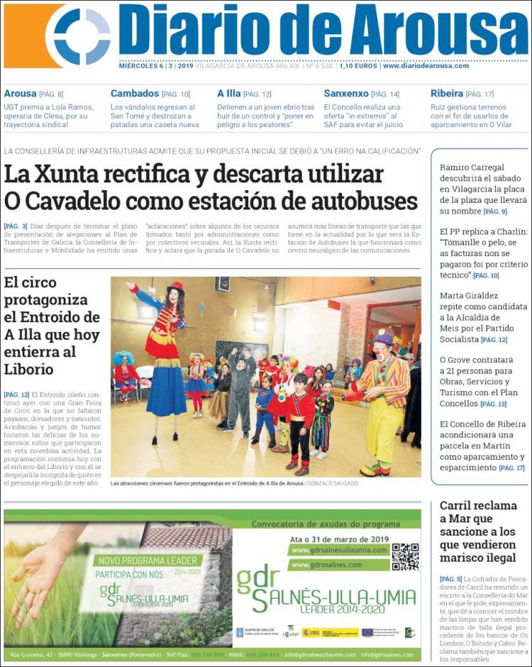 Portada de Diario de Arousa (España)