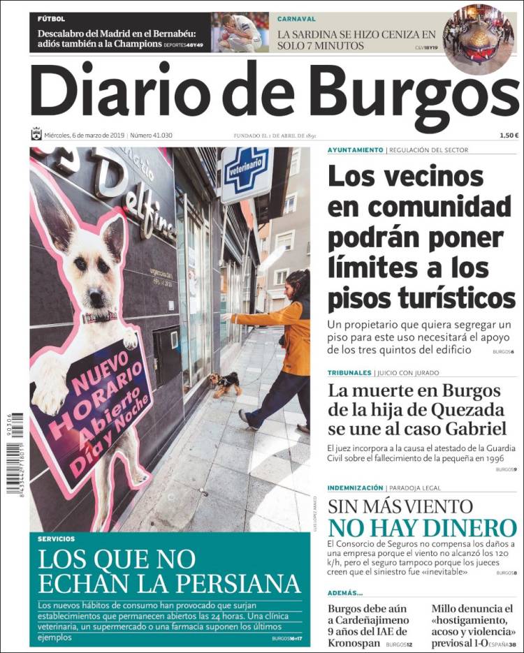 Portada de Diario de Burgos (España)