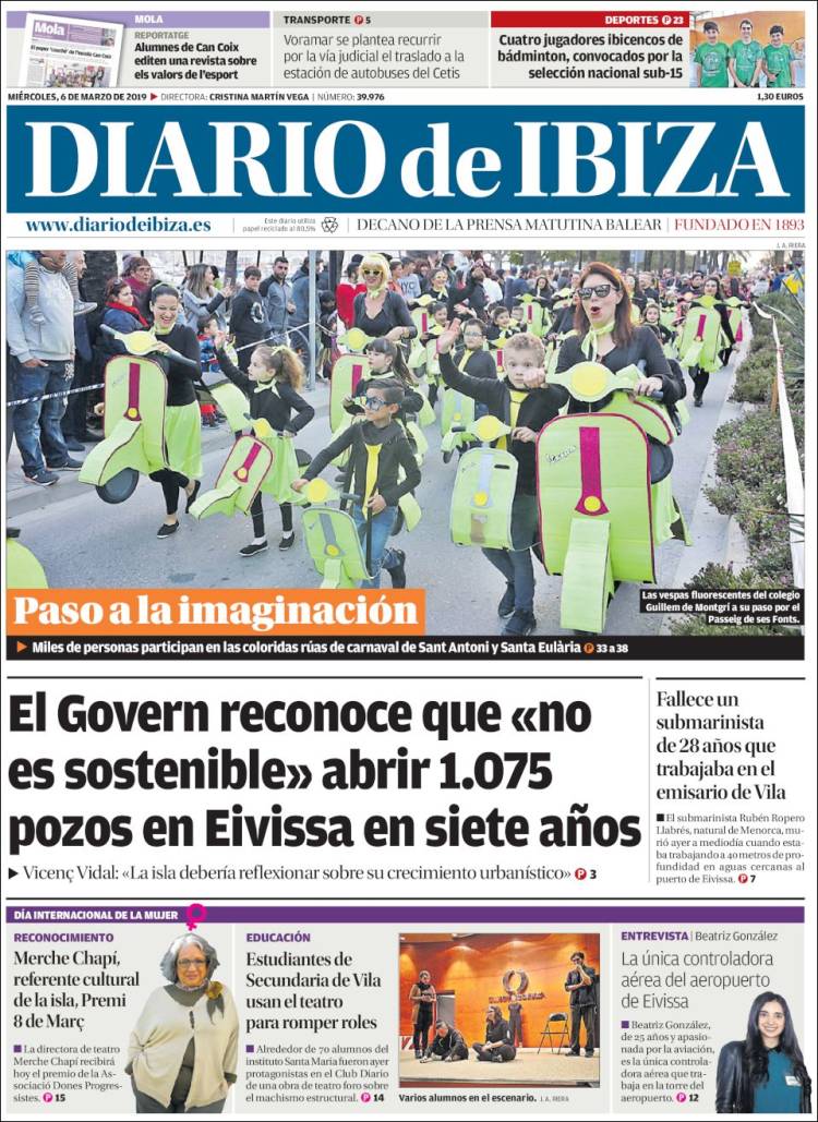 Portada de Diario de Ibiza (España)