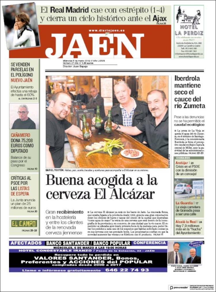 Portada de Diario Jaén (España)