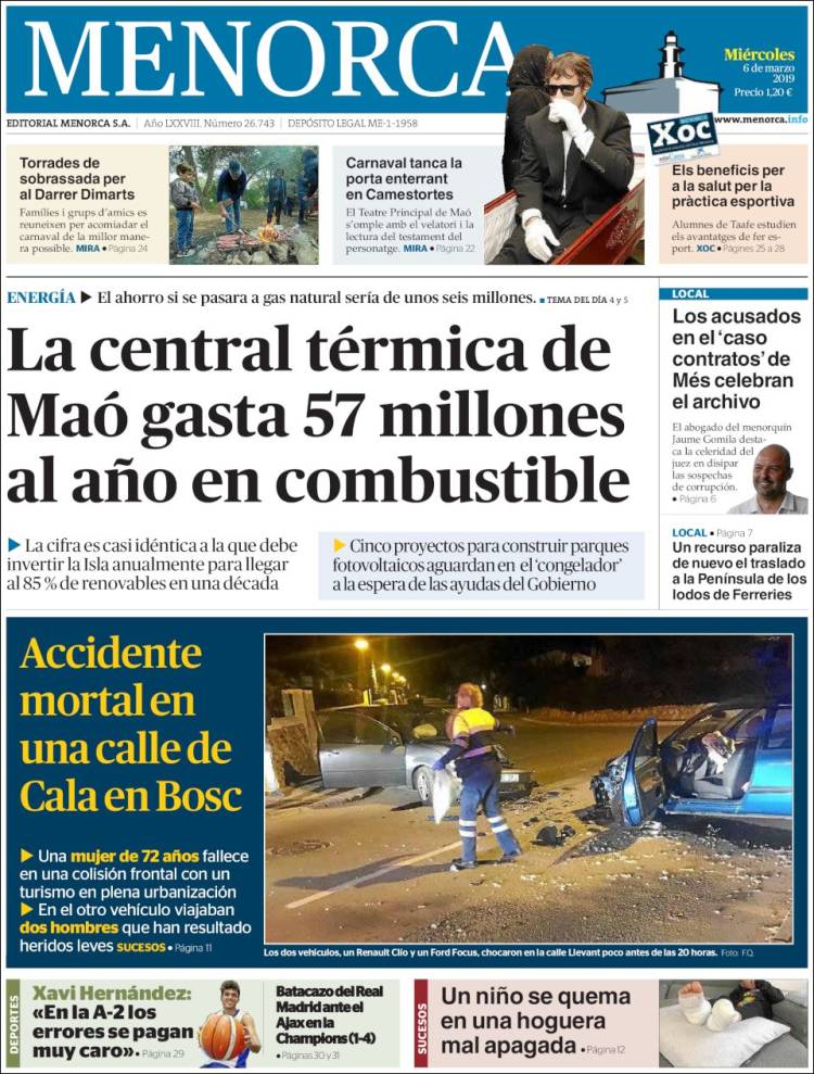 Portada de Menorca - Diario Insular (España)