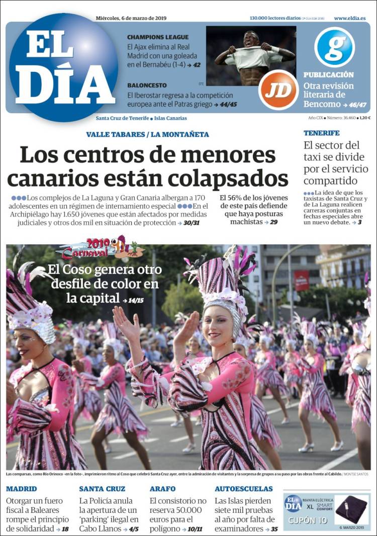 Portada de El Día (España)