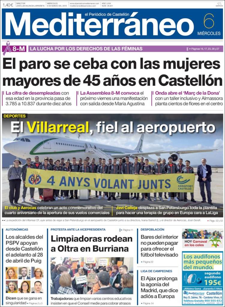 Portada de El Periódico Mediterraneo (España)