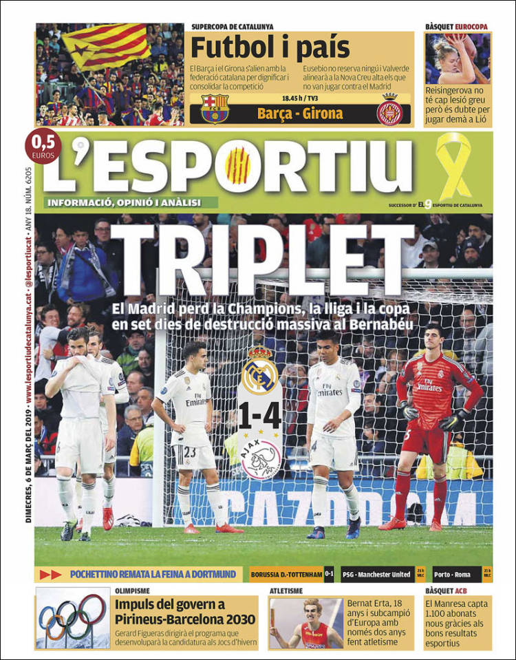 Portada de L'Esportiu : Girona (España)