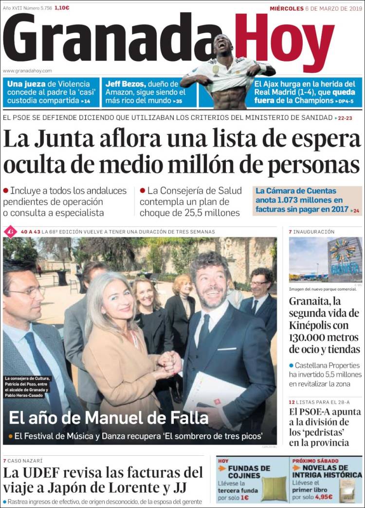 Portada de Granada Hoy (España)