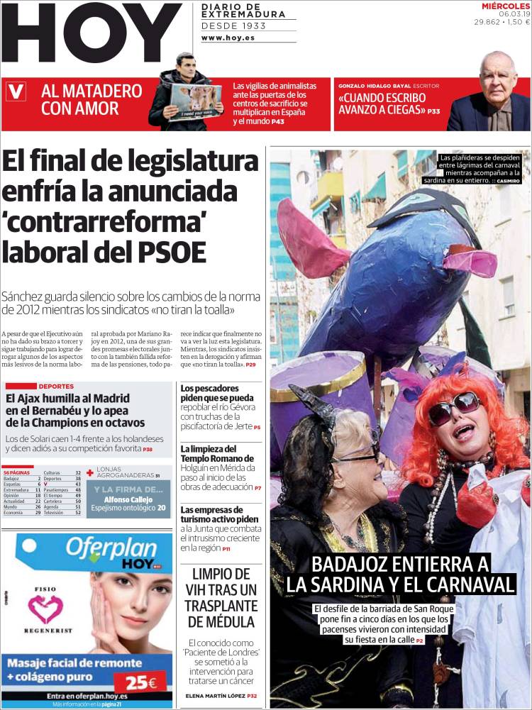 Portada de Hoy - Badajoz (España)