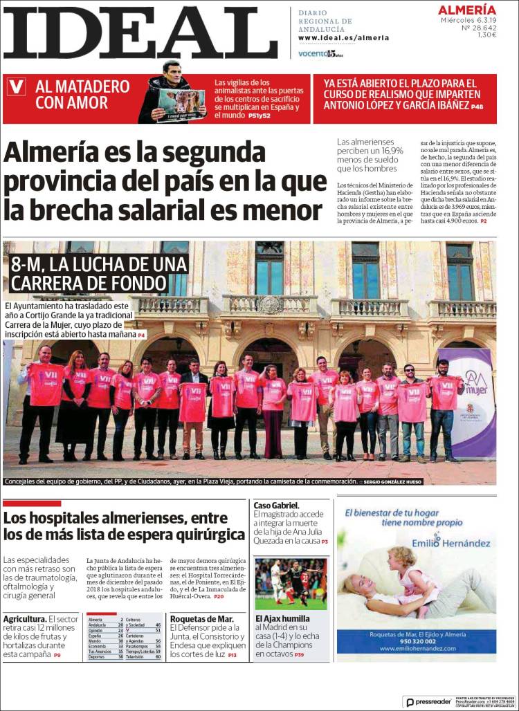 Portada de Ideal Almeria (España)