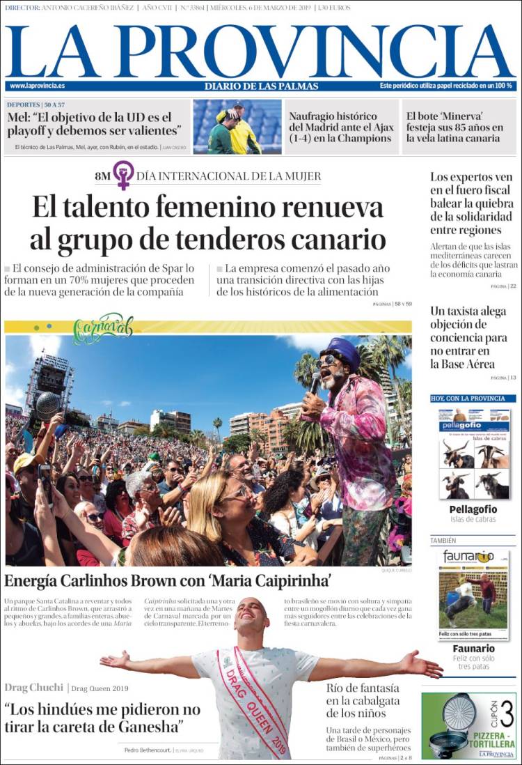 Portada de La Provincia (España)