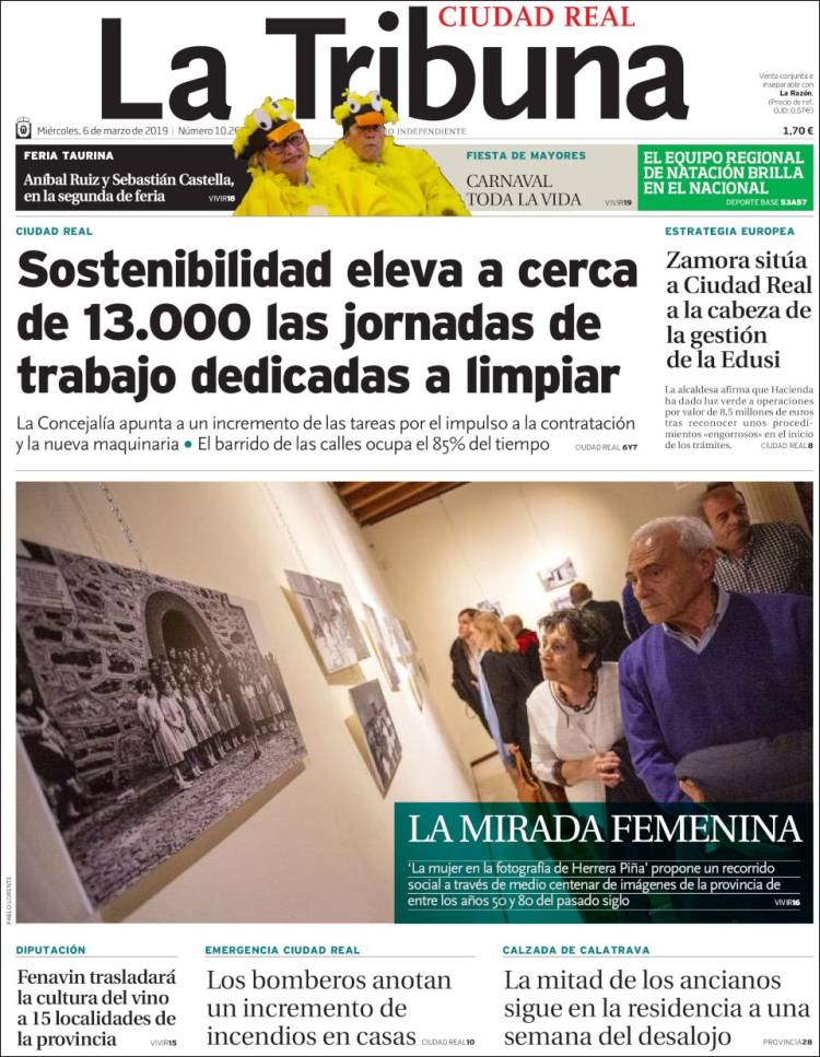 Portada de La Tribuna de Ciudad Real (España)