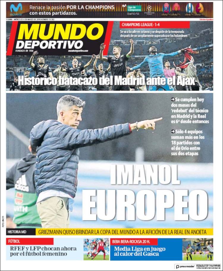 Portada de Mundo Deportivo Gipuzkoa (España)