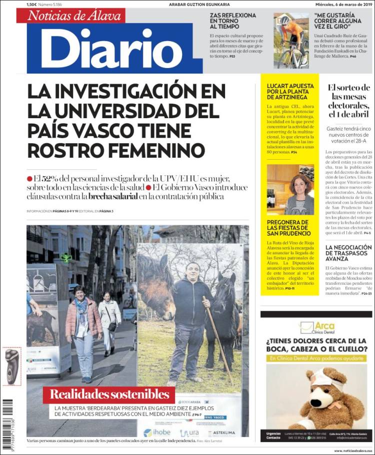 Portada de Noticias de Álava (España)