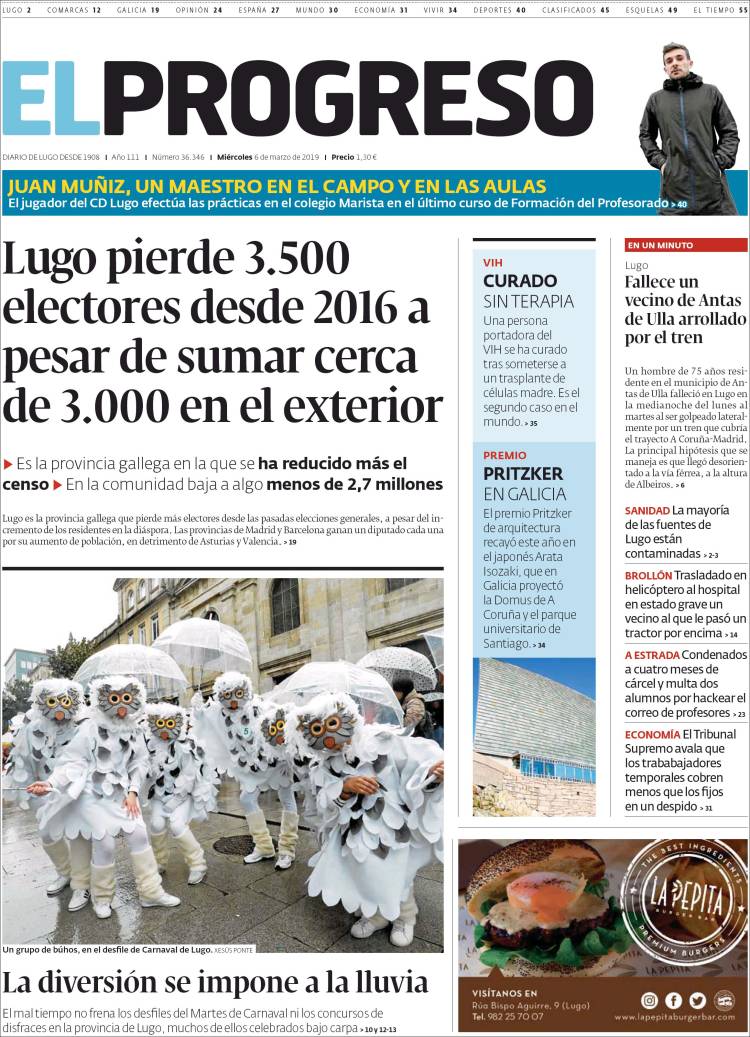 Portada de El Progreso (España)