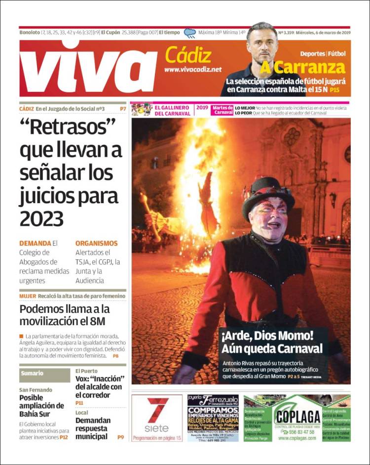 Portada de Viva Cadiz (España)