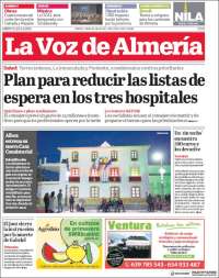 Portada de La Voz de Almería (España)