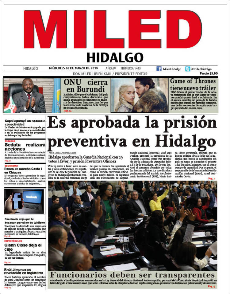 Portada de Miled - Hidalgo (México)