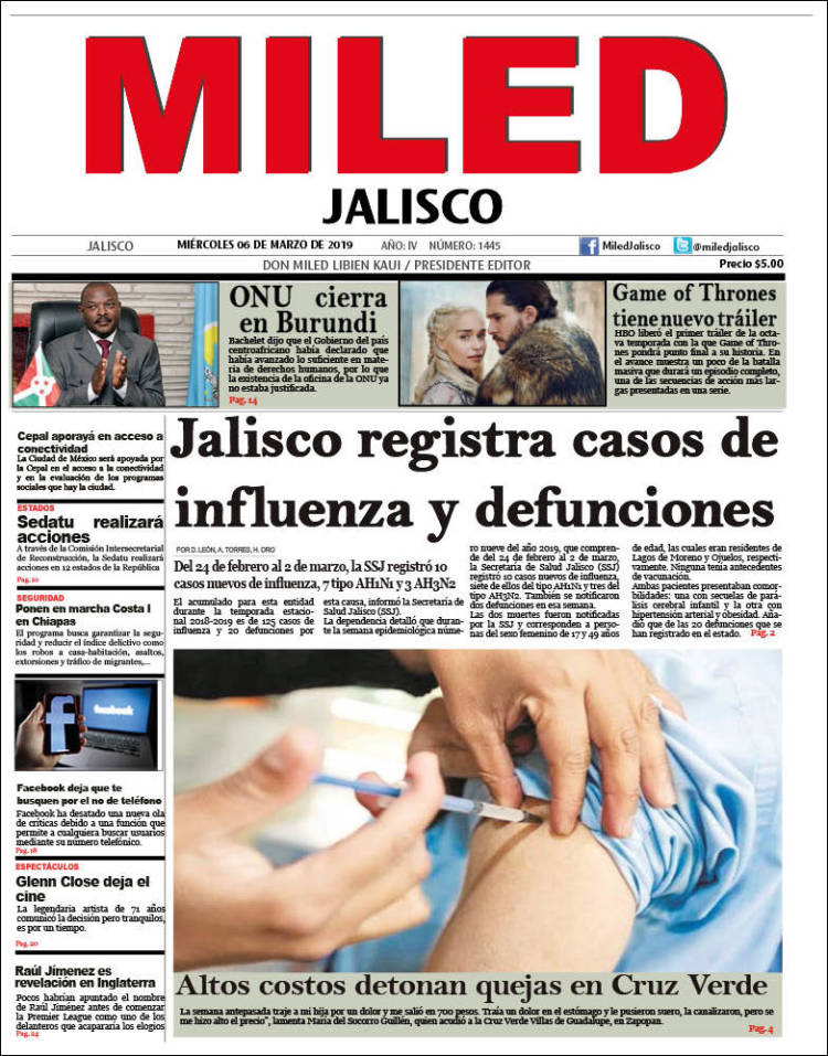 Portada de Miled - Jalisco (México)