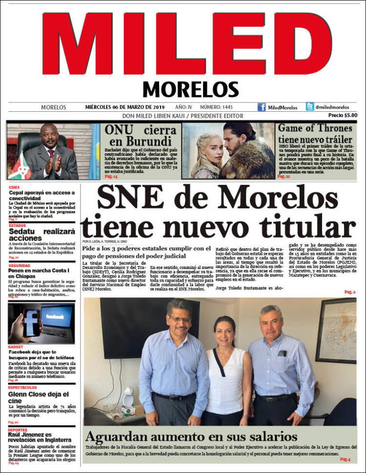 Portada de Miled - Morelos (México)