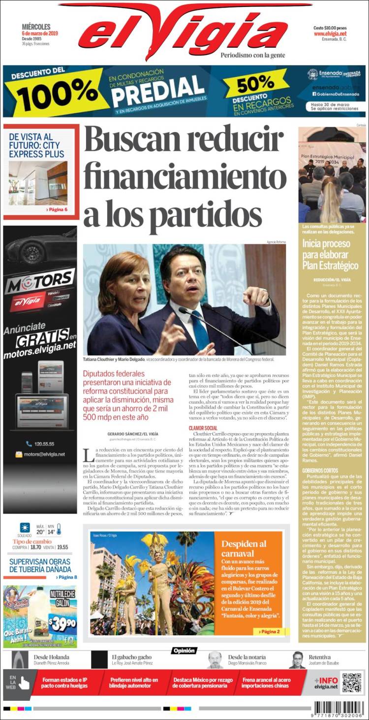 Portada de El Vigía (México)