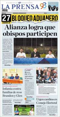 Portada de La Prensa (Nicaragua)