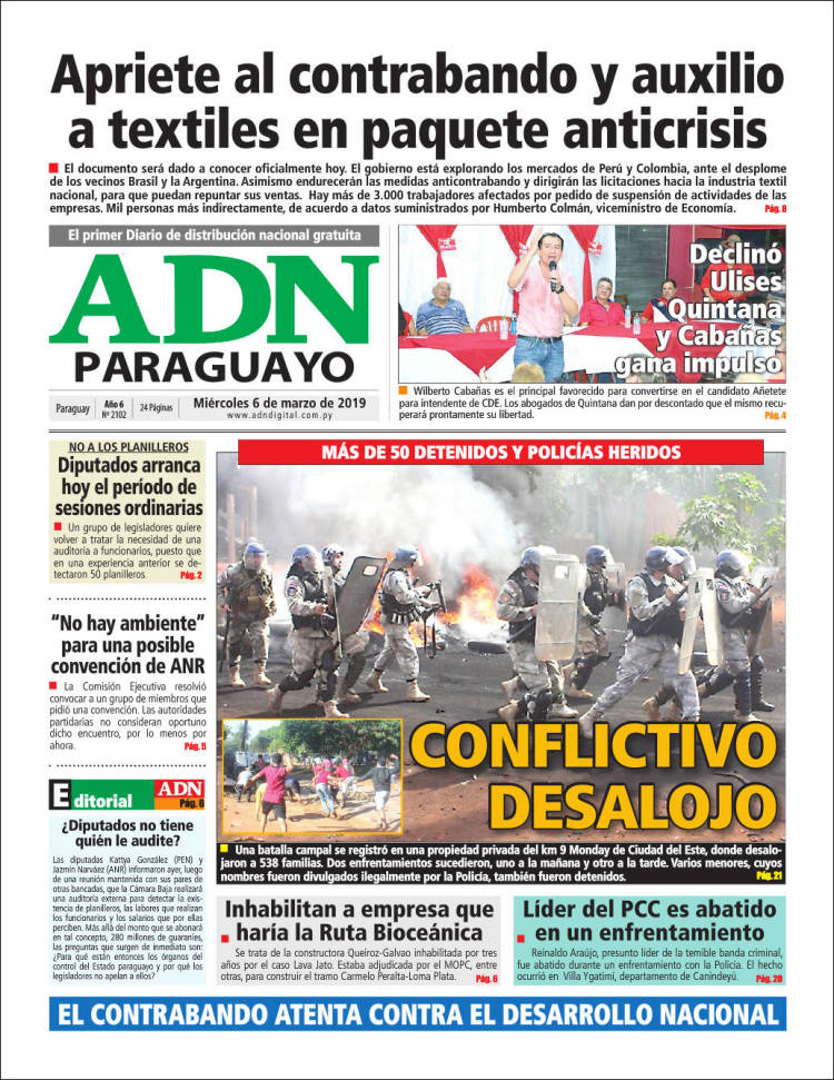 Portada de ADN Paraguayo (Paraguay)