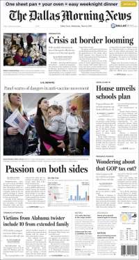 Portada de Dallas Morning News (USA)