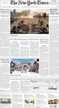 Portada de New York Times (USA)