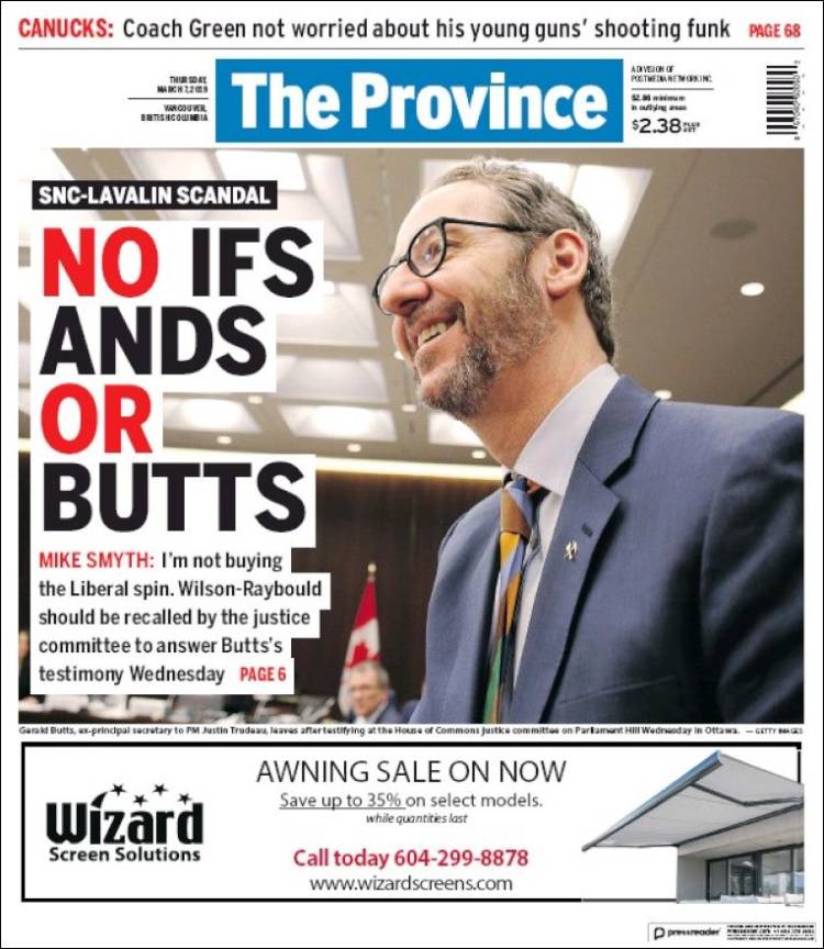 Portada de The Province (Canadá)