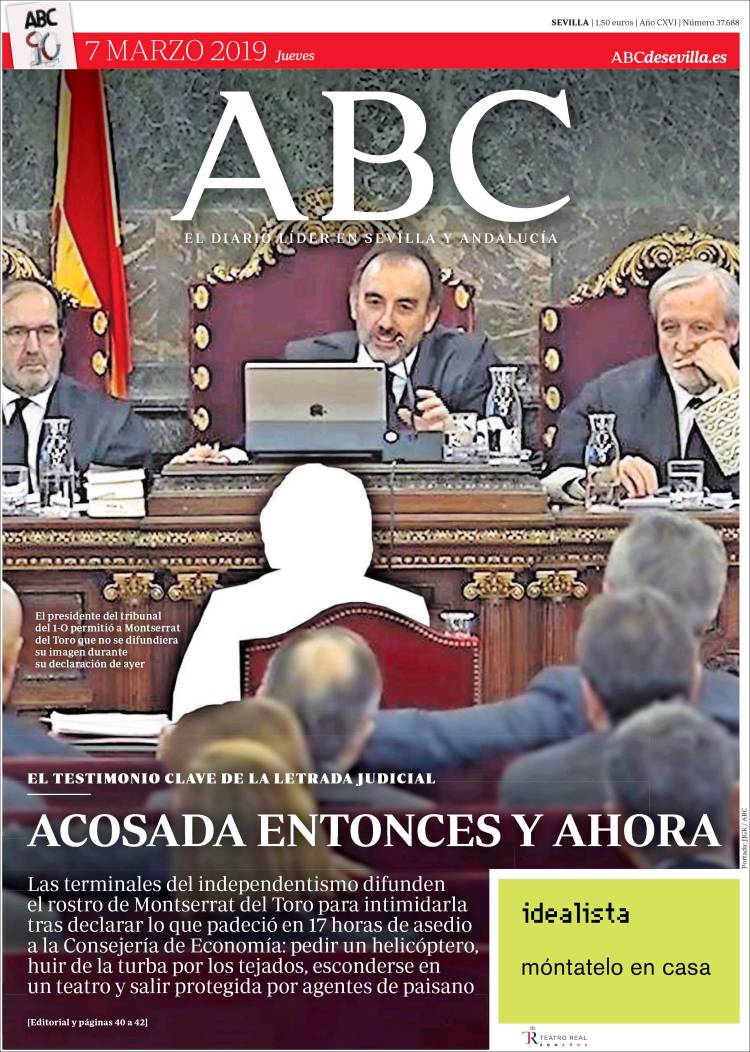 Portada de ABC - Sevilla (Espa&ntilde;a)