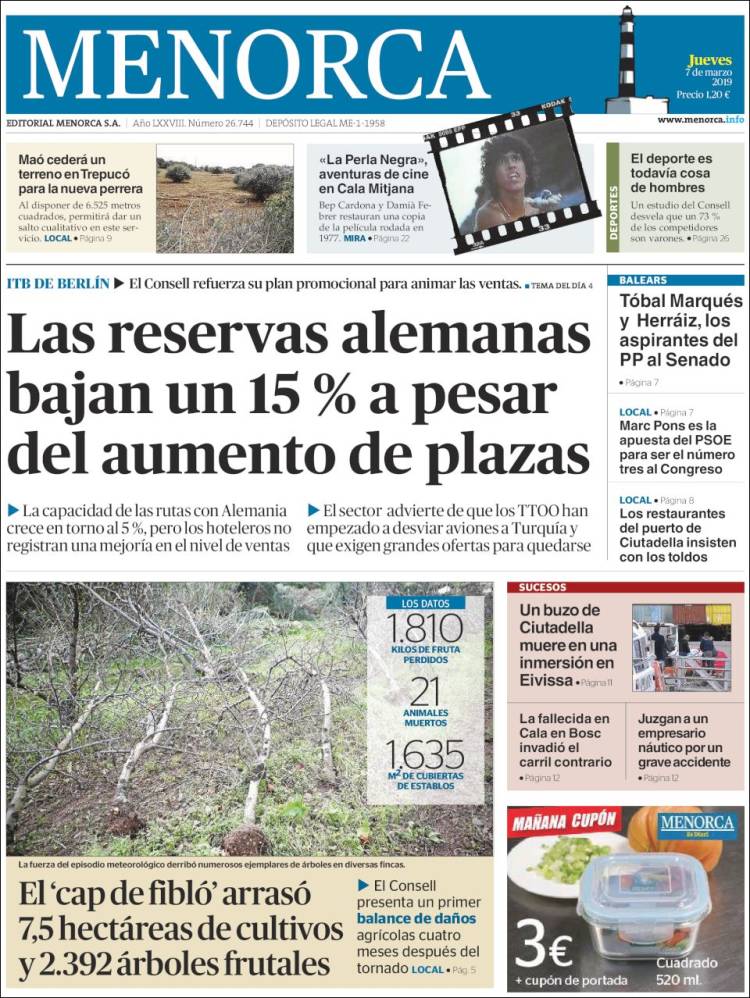 Portada de Menorca - Diario Insular (Espa&ntilde;a)