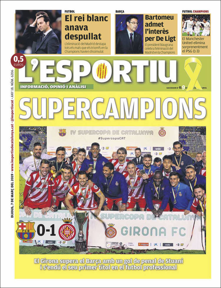 Portada de L'Esportiu (Espa&ntilde;a)