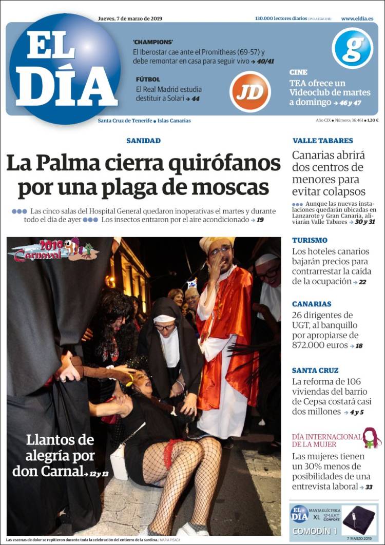 Portada de El Día (Espa&ntilde;a)