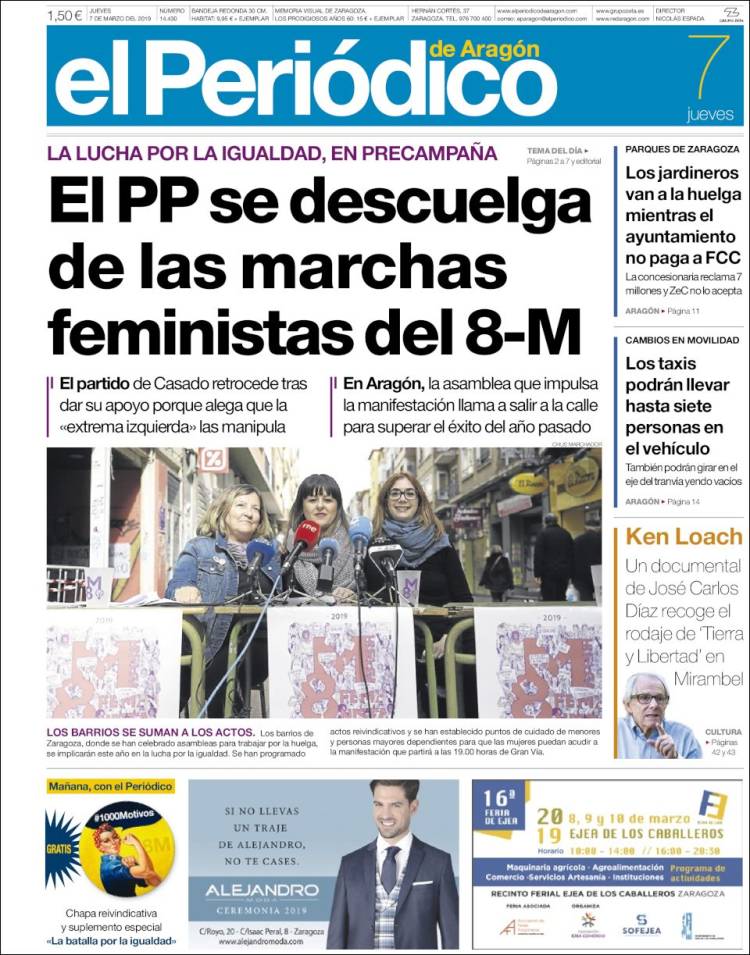 Portada de El Periódico de Aragón (Espa&ntilde;a)
