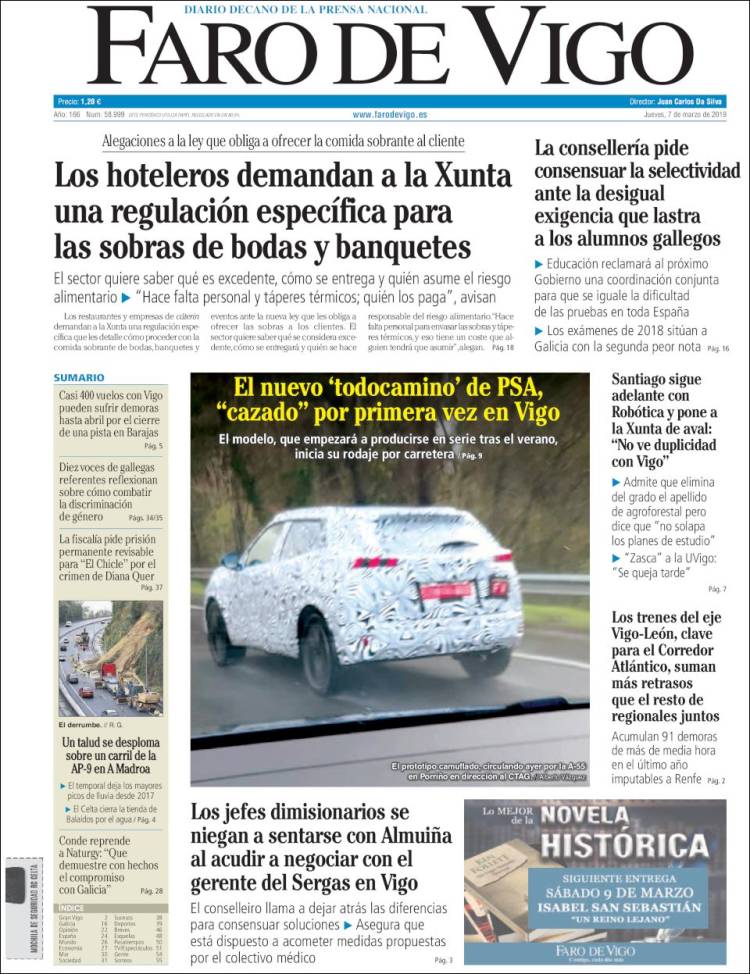 Portada de Faro de Vigo (Espa&ntilde;a)