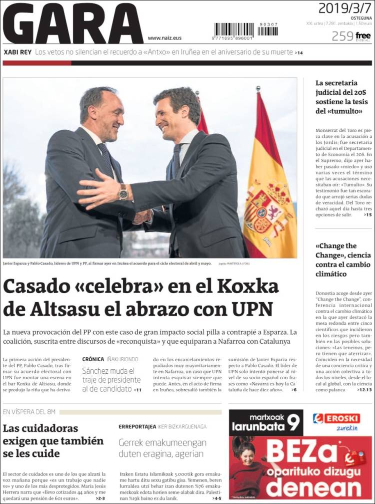 Portada de Gara (Espa&ntilde;a)