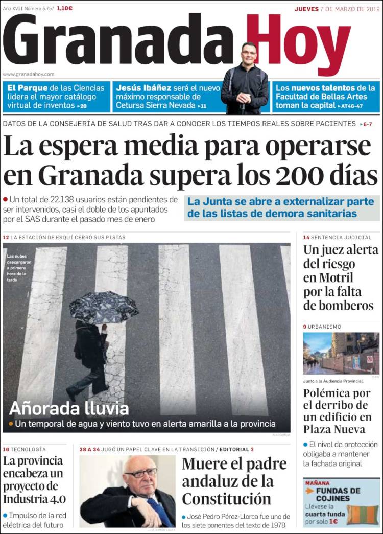 Portada de Granada Hoy (Espa&ntilde;a)