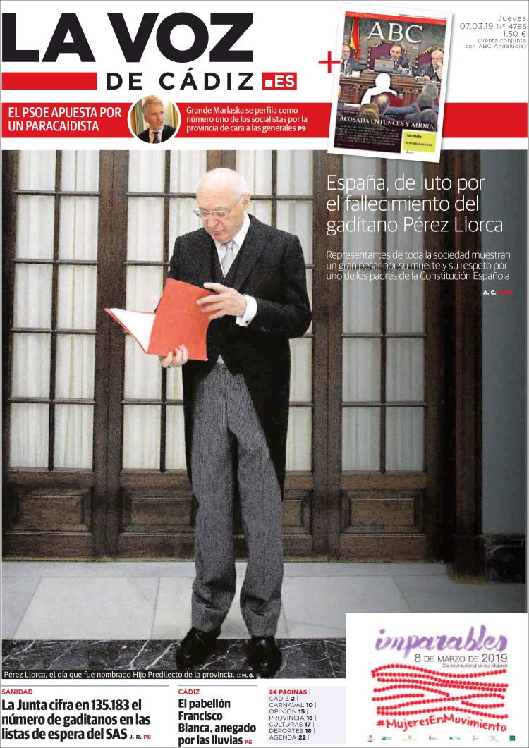 Portada de La Voz de Cádiz (Espa&ntilde;a)