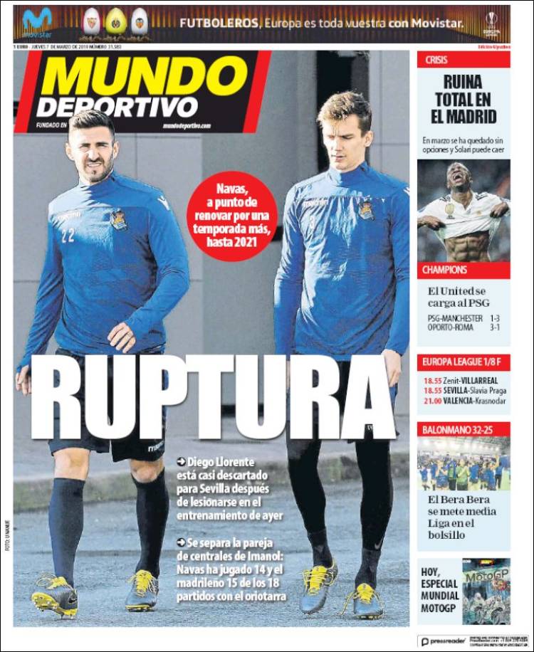 Portada de Mundo Deportivo Gipuzkoa (Espa&ntilde;a)
