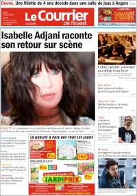 Portada de Le Courrier de l'Ouest (Francia)