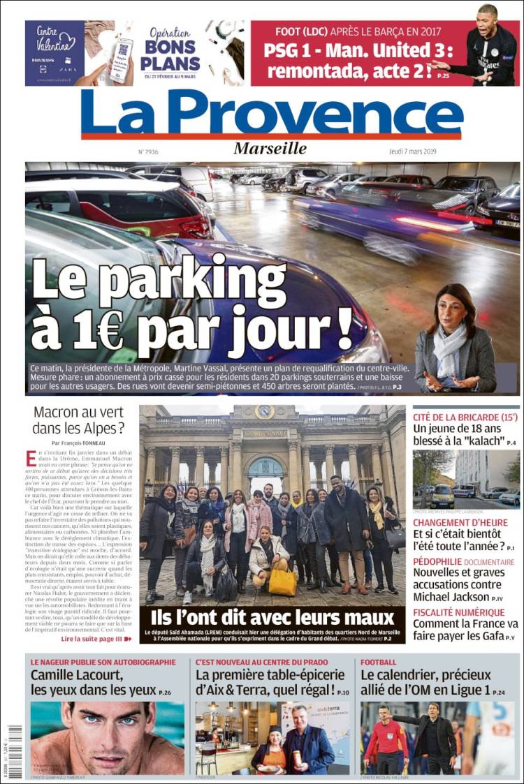 Portada de La Provence (Francia)