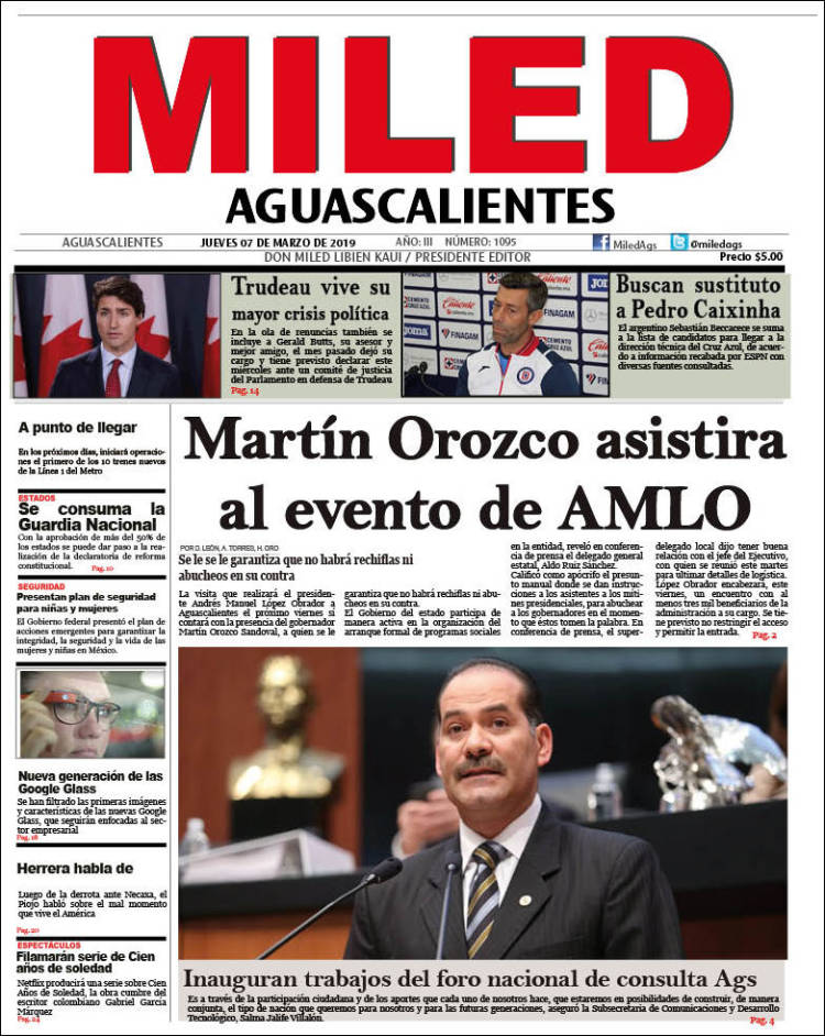 Portada de Miled - Aguascalientes (México)
