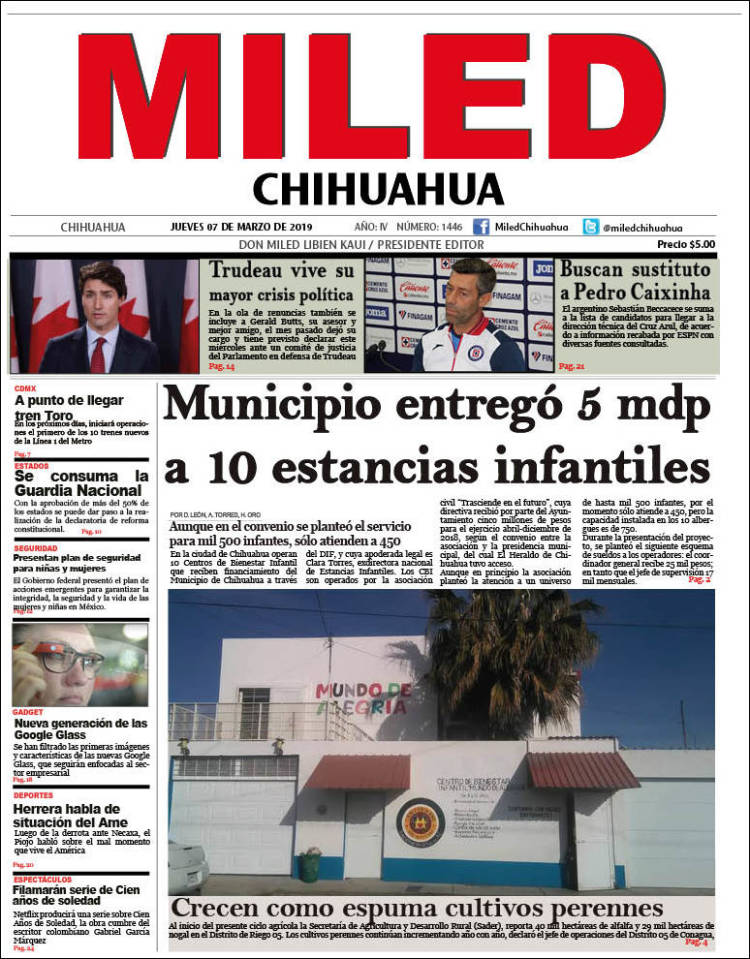 Portada de Miled - Chihuahua (México)