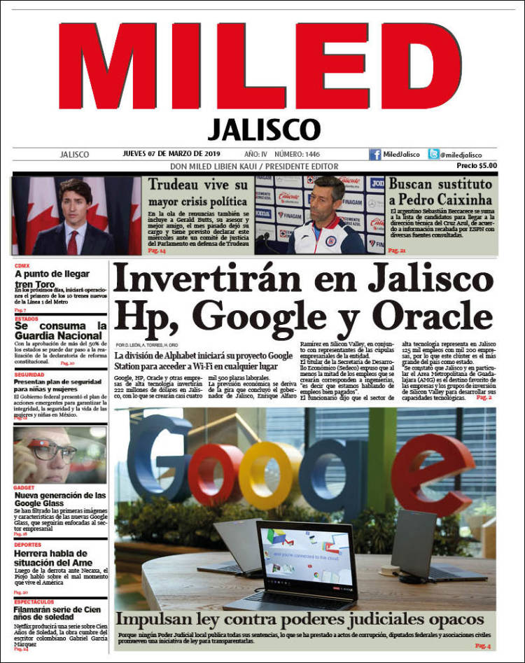 Portada de Miled - Jalisco (México)